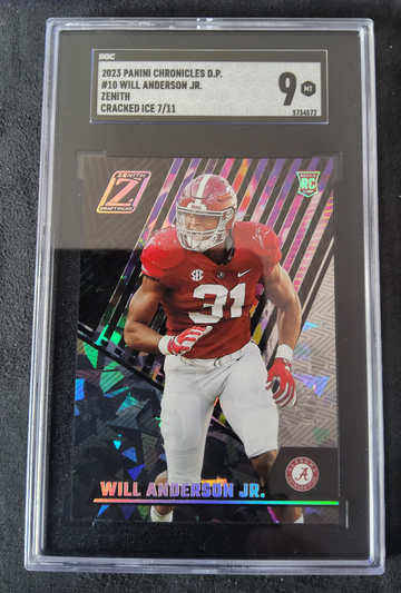 2023 Panini Chronicles DP #10 Will Anderson Jr Zenith Cracked Ice 7/11 SGC 9