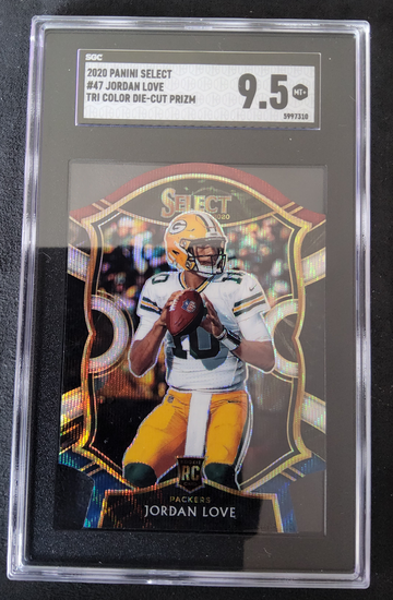 2020 Panini Select #47 Jordan Love Tri Color Die Cut Prizm SGC 9.5 
