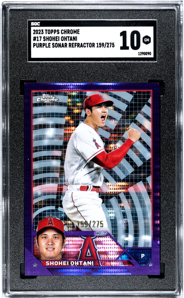 2023 Topps Chrome #17 Shohei Ohtani Purple Sonar Refractor SGC 10
