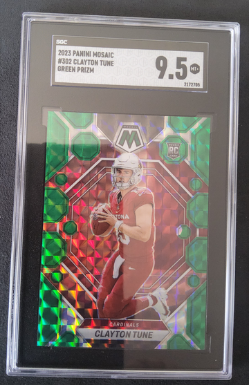 2023 Panini Mosaic #302 Clayton Tune Green Prizm SGC 9.5 