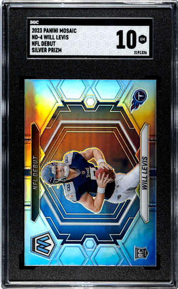 2023 Panini Mosaic ND-4 Will Levis NFL Debut Silver Prizm SGC 10