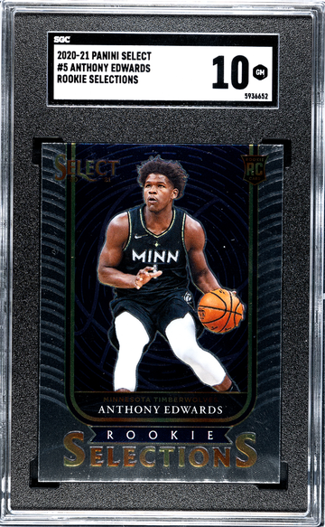 2020-21 Panini Select #5 Anthony Edwards Rookie Selections  SGC 10