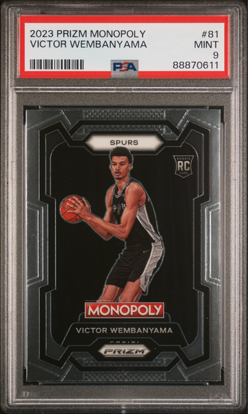 2023 PANINI PRIZM MONOPOLY #81 VICTOR WEMBANYAMA PSA 9