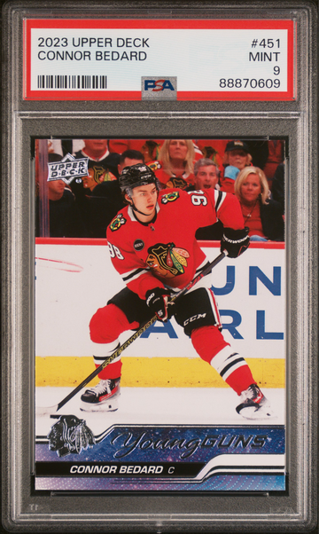 2023 UPPER DECK #451 CONNOR BEDARD PSA 9