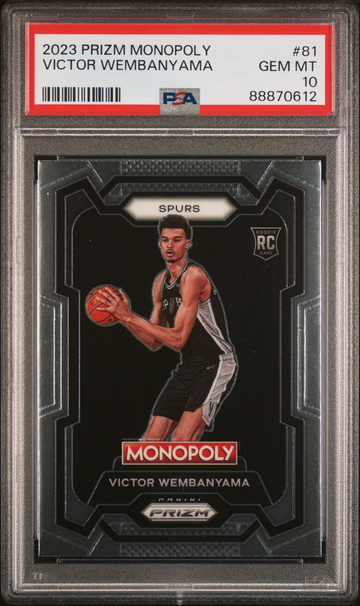 2023 PANINI PRIZM MONOPOLY #81 VICTOR WEMBANYAMA PSA 10