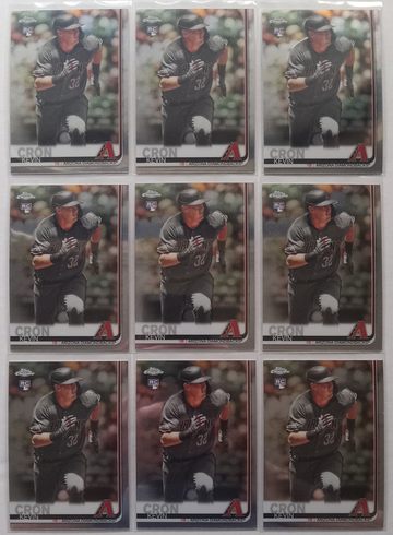 2019 Topps Chrome Update Kevin Cron Rookie Lot (9)
