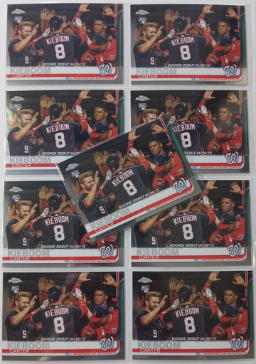 2019 Topps Chrome Update Carter Kieboom Rookie Debut Lot (9)