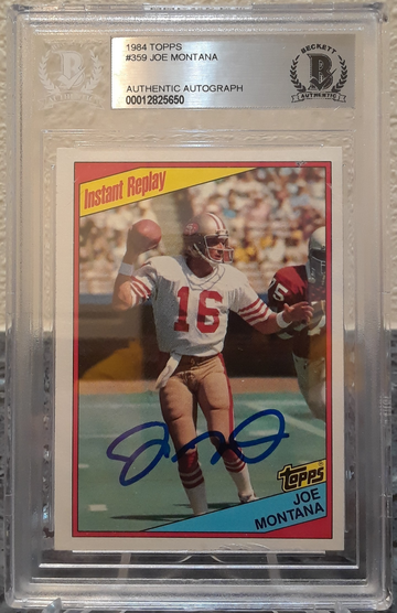 1984 Topps Instant Replay Joe Montana BGS Authentic Autograph *NON-GRADE* 