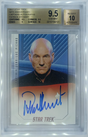 2017 Star Trek 50th Anniversary Patrick Stewart Captain's Autographs BGS 9.5 AUTO 10