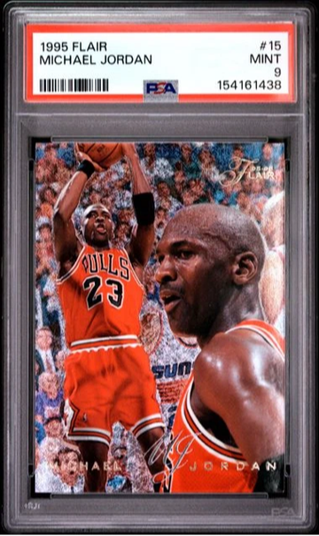 1995 FLAIR MICHAEL JORDAN #15 PSA 9