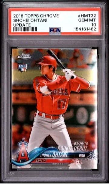 2018 TOPPS CHROME UPDATE SHOHEI OHTANI RC #HMT32 PSA 10