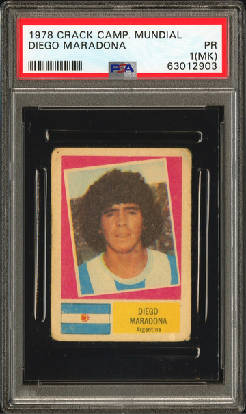 1978 Crack Campeonato Mundial Diego Maradona Rookie PSA 1