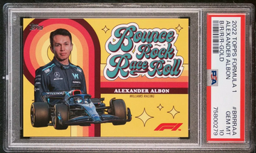 2022 Topps Formula 1 Bounce Rock Race Roll Alexander Albon Gold /50 PSA 10