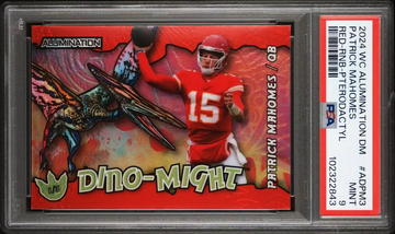 2024 WILD CARD ALUMINATION DINOMIGHT ADPM3 PATRICK MAHOMES RED-RAINBO 1/3 PSA 9