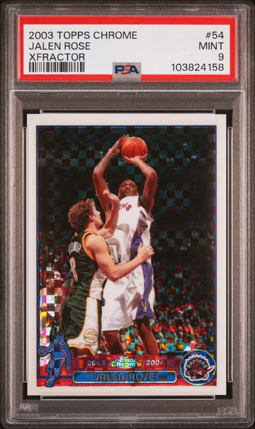 2003 TOPPS CHROME 54 JALEN ROSE XFRACTOR /220 PSA 9