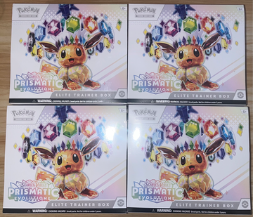 Lot of 4 Pokémon Scarlet & Violet SV Prismatic Evolutions Elite Trainer Box ETB Factory Sealed