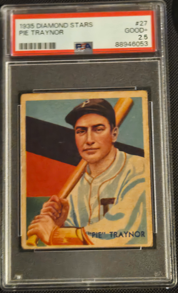 1935 National Chicle Diamond Stars Pie Traynor PSA 2.5