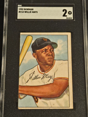 1952 Bowman Willie Mays SGC 2