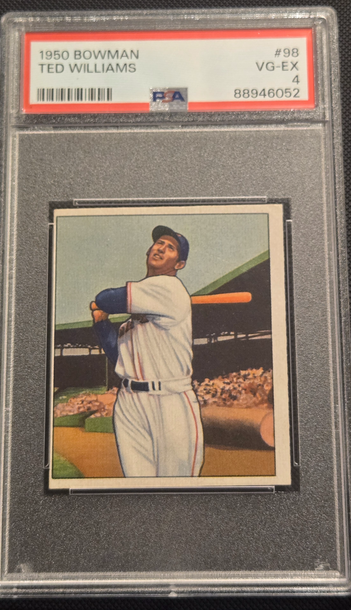 1950 bowman ted williams PSA  VG/EX