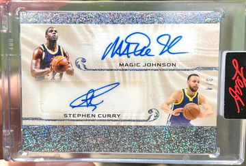 STEPHEN CURRY & MAGIC JOHNSON 2023 Leaf Superlative AUTO SSP 3/4