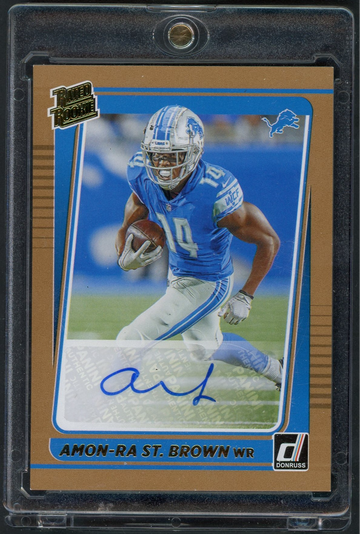 2021 Donruss Rated Rookie Bronze Amon-Ra St. Brown Auto