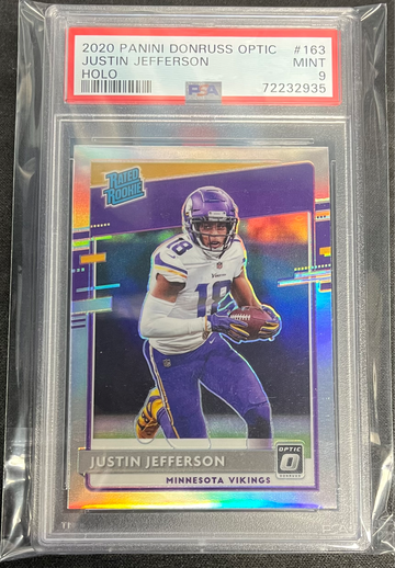 2020 Panini Donruss Optic Justin Jefferson Holo PSA 9
