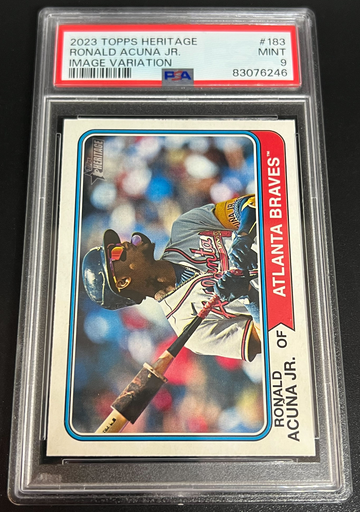 2023 Topps Heritage Ronald Acuna Jr. #183 Image Variation PSA 9