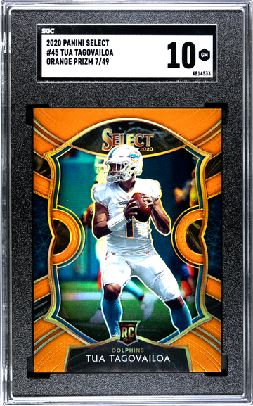 2020 Select #45 Tua Tagovailoa Orange Prizm /49 SGC 10