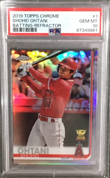 PSA 10 2019 Topps Chrome Shohei Ohtani Batting Refractor #1 Gem Dodgers Angels