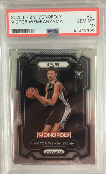 2023 Prizm Monopoly #81 Victor Wembanyama Rookie Card PSA 10 Gem Mint Spurs