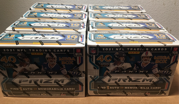 Lot of (5) 2021 Panini Prizm Football 40 Card Mega Boxes Sealed Lawrence Rookie