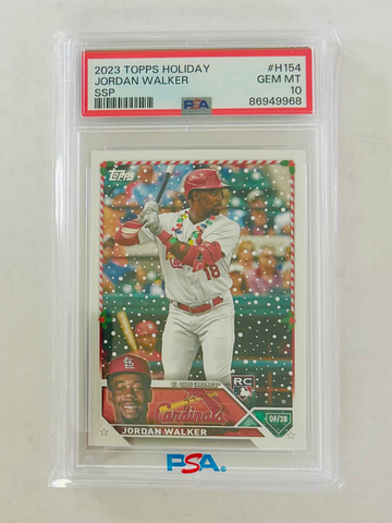 2023 Topps Holiday Jordan Walker SSP Rookie RC PSA 10 #H154