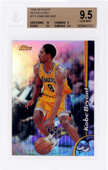 1998-99 Topps Finest Kobe Bryant Refractor #175 Refractors SP BGS 9.5 Gem Mint