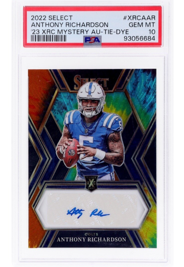 2022 Select Anthony Richardson 2023 XRC Tie-Dye Rookie Auto /25 PSA 10 Gem Mint