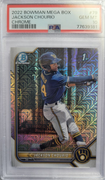 2022 Bowman Mega Box Jackson Chourio 1st Mojo Psa Gem Mt 10 #79