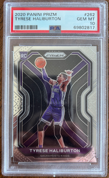 2020 Tyrese Halliburton #262 Prizm Base RC Card PSA 10 Gem Mint Kings