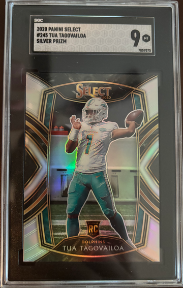 2020 Panini Select Tua Tagovailoa Silver Prizm Rookie #245 - SGC 10