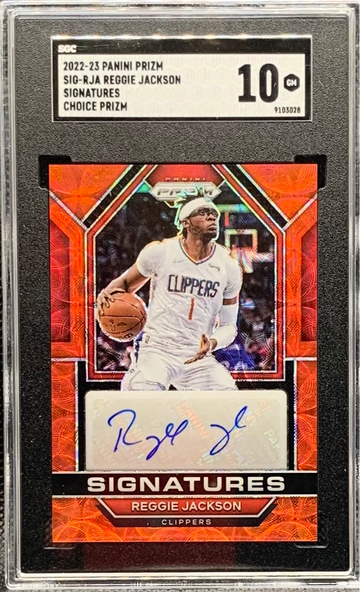 2022 PRIZM RED CHOICE REGGIE JACKSON AUTO AUTOGRAPH SIGNATURES SGC 10 