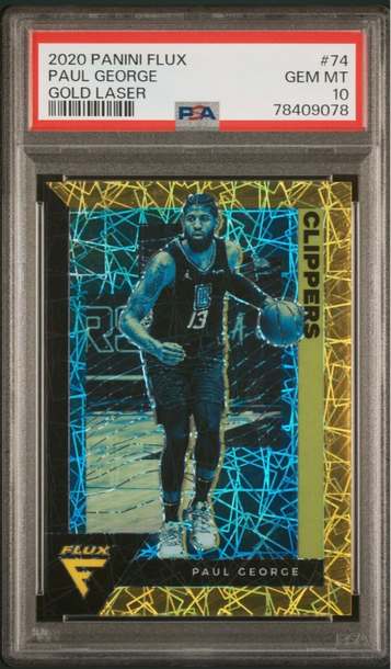 2020 PANINI FLUX GOLD /10 PAUL GEORGE PSA 10 