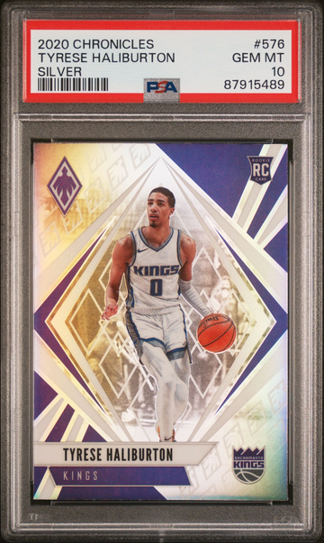2020 PANINI PHOENIX CHRONICLES SILVER TYRESE HALIBURTON RC ROOKIE CARD PSA 10