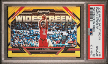 2023 PRIZM GOLD KAWHI LEONARD /10 POP 1 WIDESCREEN PSA 10