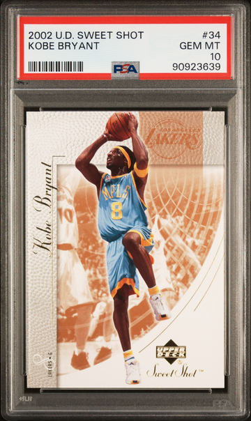 2002 UD UPPER DECK SWEET SHOT HEADBAND KOBE BRYANT PSA 10