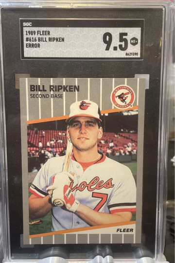 1989 Fleer Billy Ripken F-Face Error Card 