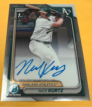 2024 Bowman Chrome Nick Kurtz 1st Bowman Auto!
