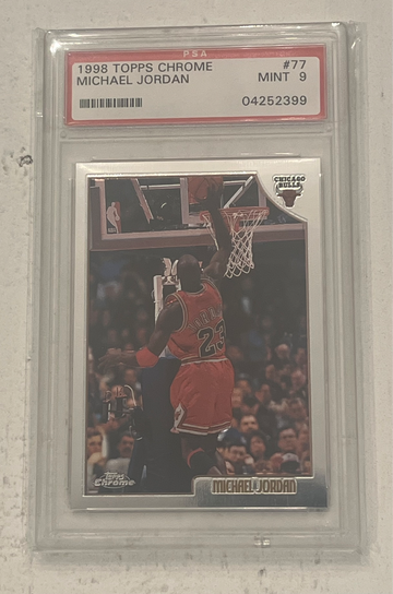 1998 Topps Chrome Preview Michael Jordan PSA 9