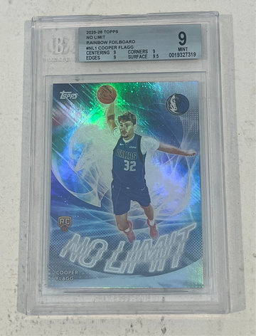 Cooper Flagg Topps rainbow foilboard BGS 9 