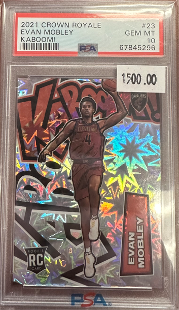 2021 Crown Royale Evan Mobley Kaboom PSA 10