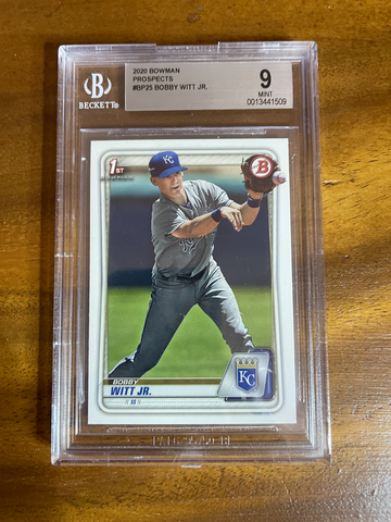 2020 TOPPS 1ST BOWMAN CHROME PROSPECTS #BP25 BOBBY WITT JR BGS 9 MINT
