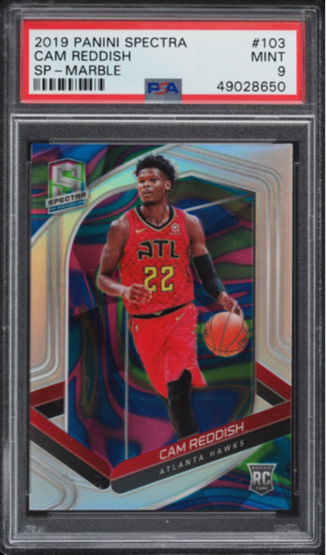 2019 PANINI SPECTRA MARBLE CAM REDDISH ROOKIE /5 #103 PSA 9 MINT
