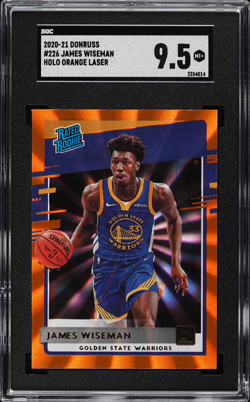 2020 DONRUSS ORANGE LASER JAMES WISEMAN ROOKIE #226 SGC 9.5 MINT+